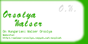 orsolya walser business card